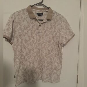 Pierre Cardin Slim Fit Floral-Patterned Polo-style Short Sleeve T-Shirt medium